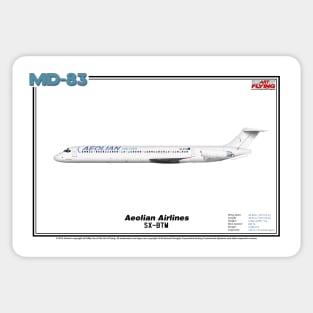 McDonnell Douglas MD-83 - Aeolian Airlines (Art Print) Sticker